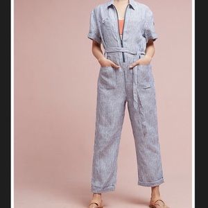 Anthropologie Railroad Jumpsuit